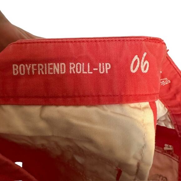 Gap Pink Cotton Boyfriend Roll Up Khaki Chino Bermuda Shorts Women Sz 6 - Picture 11 of 12